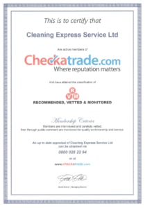 checkatrade cleaning express certificate