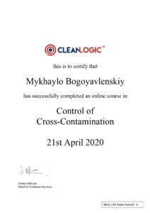 cross contamination certificate cleaning express