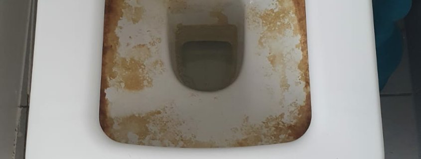 Brown/black streaks in toilet building up after a couple weeks of